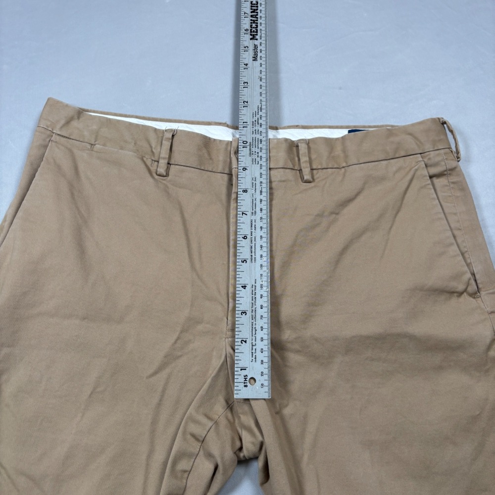 Polo Ralph Lauren Chino Pants Men 34x30 Tan Stretch Straight Fit Khakis - Picture 8 of 11